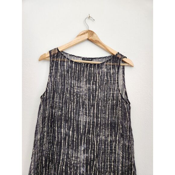 Eileen Fisher Petite 100% Silk Sleeveless Tunic Tank Top | Size S/P - Picture 3 of 8